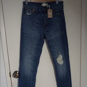 Madewell vintage high rise destructed jeans